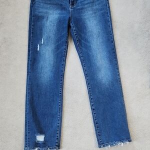 Risen Distressed Women's Straight Jeans 13/31